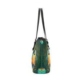 Leather Tote Bag Parrot M1651 #6b