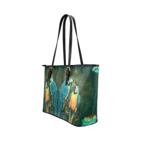 Leather Tote Bag Parrot M1651 #6c