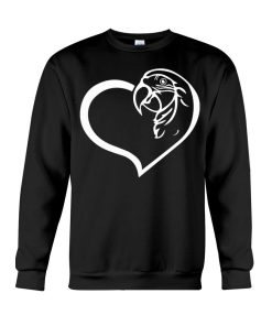 parrot heart shape black 3