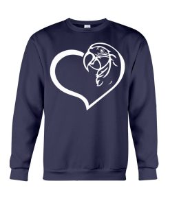 parrot heart shape navy 3