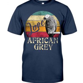 Love African Grey navy