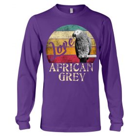 Love African Grey purple