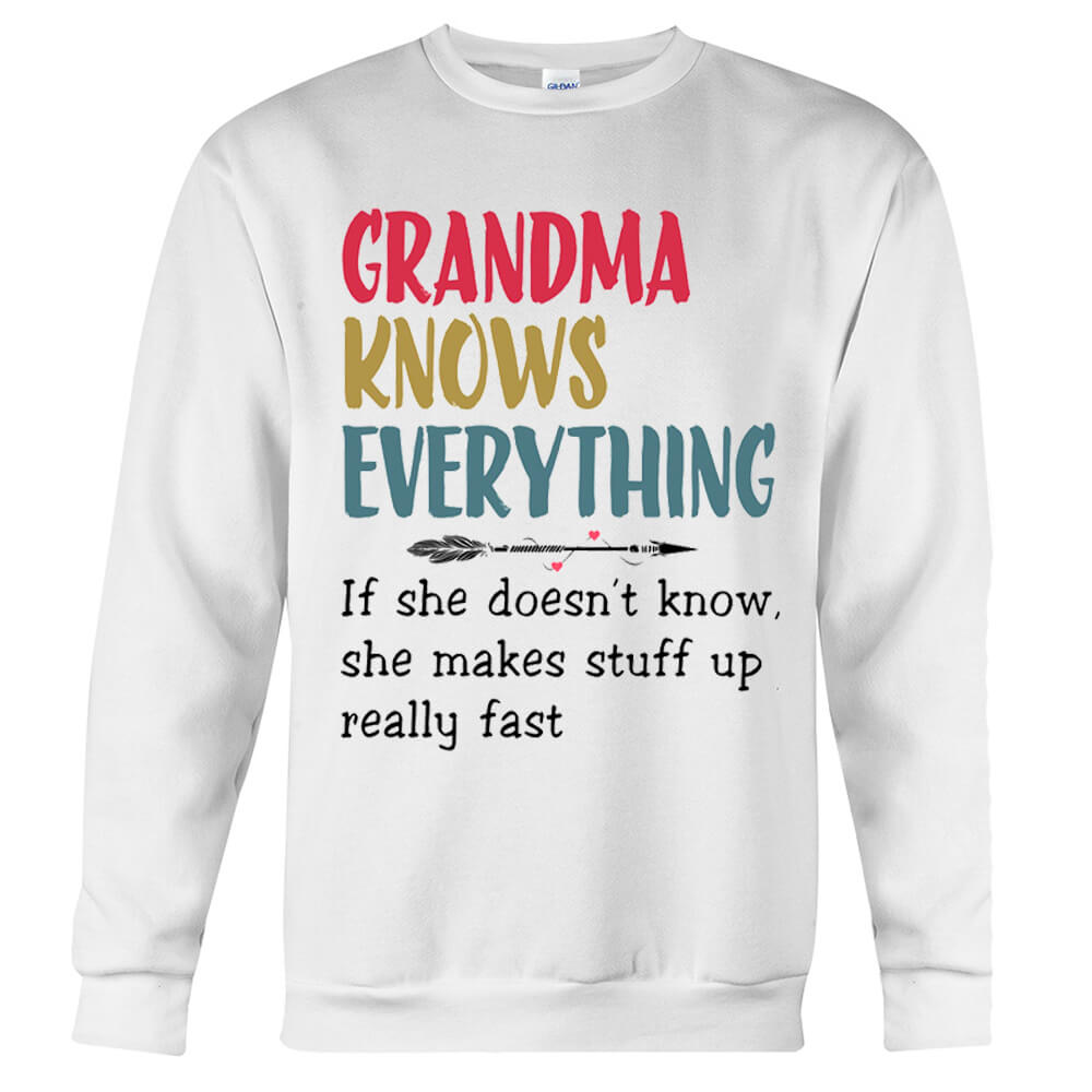 grandma knows everything tshirt