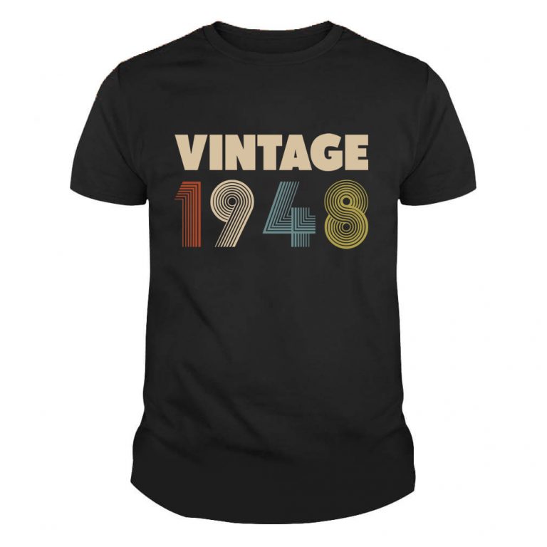 Vintage 1948 Years Old Tshirt (1)