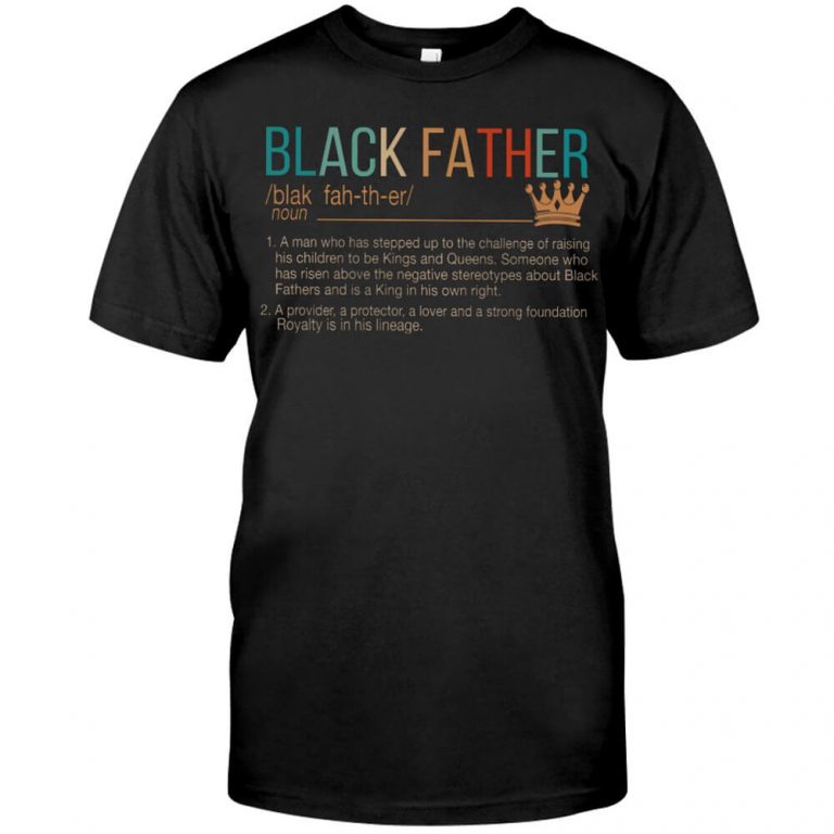 Black Father Proud Black Dad Pronounciation Happy Father's Day Tshirt
