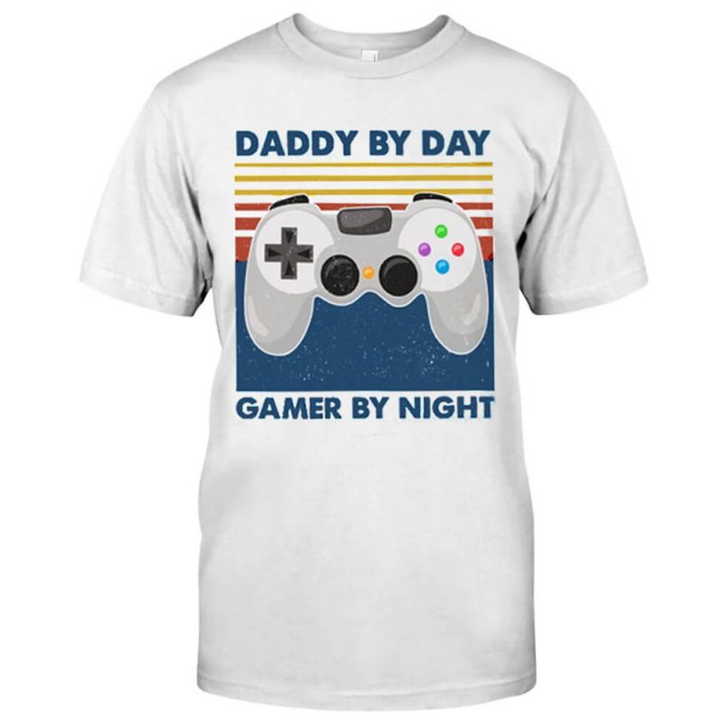 Daddy By Day Gamer By Night Vintage Shirt