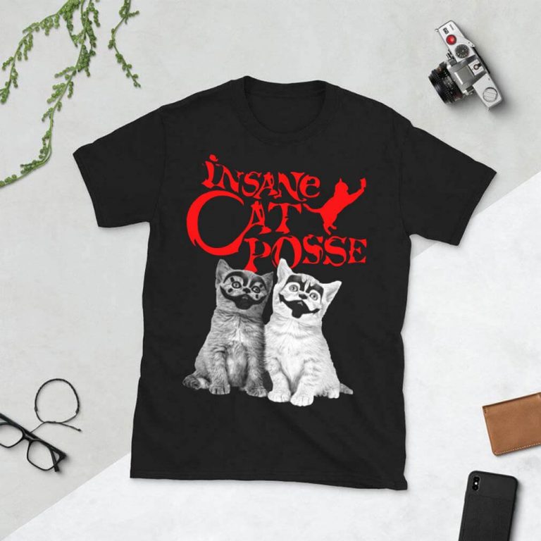 Insane Cat Posse Halloween IT Meow Cat Shirt