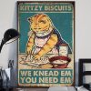 Kittzy Biscuits We Knead Em You Need Em Meow Cat Kitchen Poster