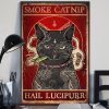 Smoke CatNip Hail Lucipurr Black Cat Meow Poster
