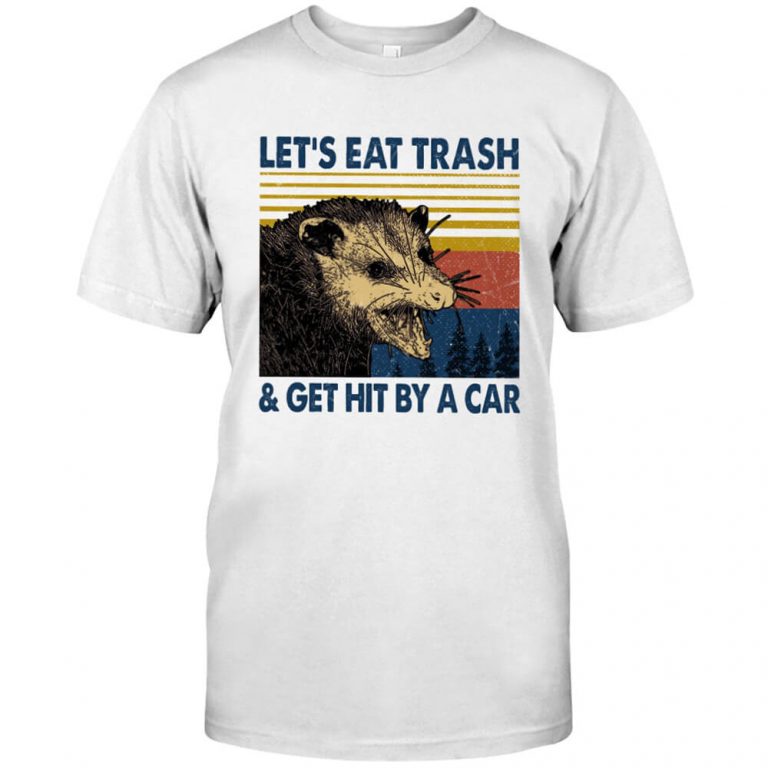 Let's Eat Trash Get Hit By A Car Racoon Vintage TShirt