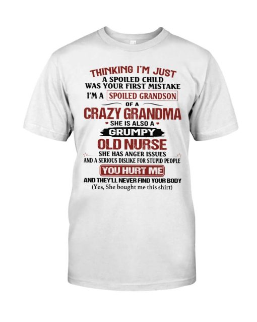 Thinking im just a spoiled child was your first mistake Grandson Tshirt