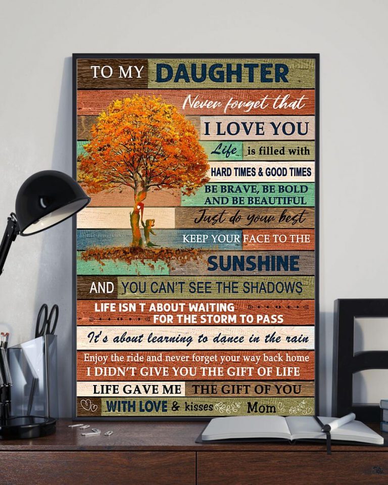To my daughter never forget that i love you life is filled with hard time Poster