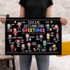 Social Distancing Greeting 6ft Pupils Teacher School Classroom Horizontal Poster 3 1