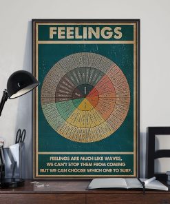Feelings are much live waves We can't stop them Feeling Social Worker Poster