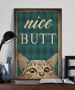 Nice Butt Vintage Meow Cat Poster