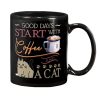Good Day Start With Tea and a Cat Meow Mug