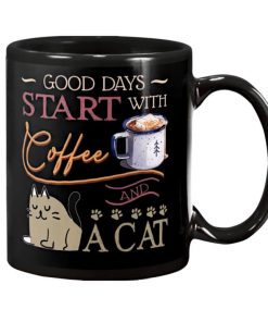 Good Day Start With Tea and a Cat Meow Mug