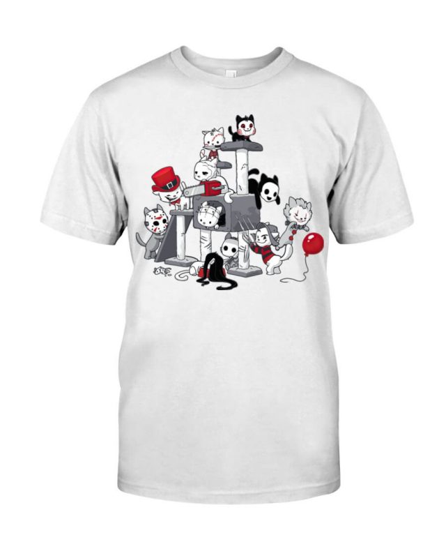 Halloween Horror Meow Cat Cute Cats Shirt