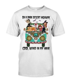 On A Dark Desert Highway Cool Wind In My Hair Halloween Dog Tshirt