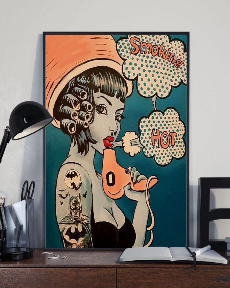 Smoking Hot Girl Hairdresser Retro Vintage Poster