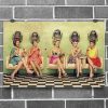 Vintage Lady Styling Hair Hairdresser Poster 2 Vintage Lady Styling Hair Hairdresser Poster