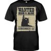 Wanted Dead or Alive Schrodingers Cat Meow Tshirt