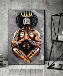 I Am Black Man Powerfull Leader Intelligent Ambitious Greatness Talented Black King Poster