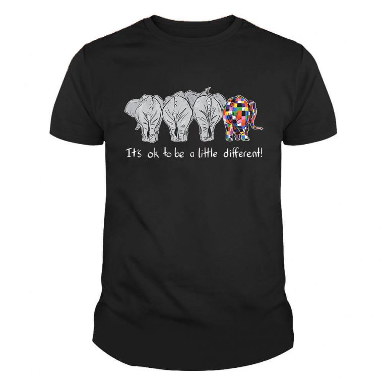 It's Ok To Be A Little Different Autism Elephant Shirt