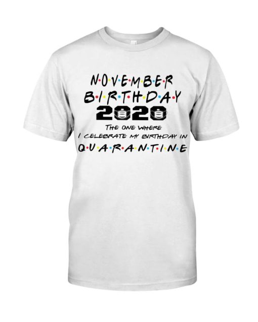 November Girl 2020 The One Where I Celebrate My Birthday In Quarantine Shirt
