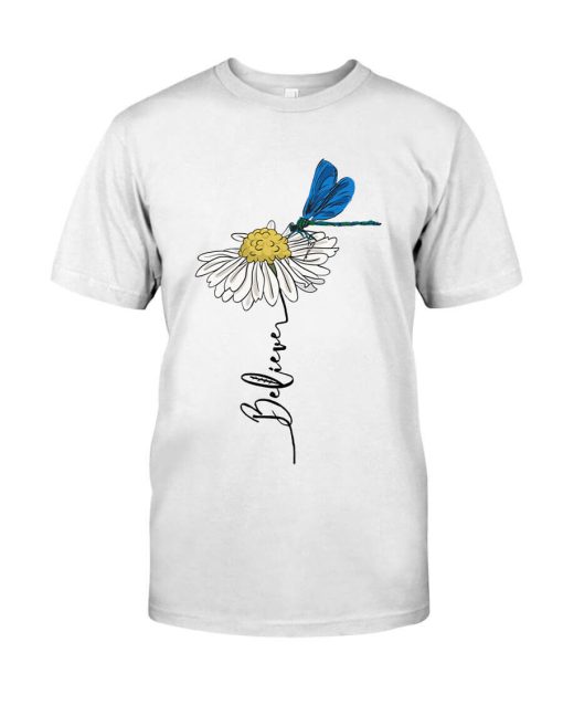 Believe Dragonfly Sunflower Shirt