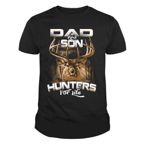 Dad and Son Hunters for Life Hunting Tshirt