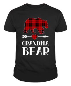 Grandma Bear Love Red Plaid Shirt