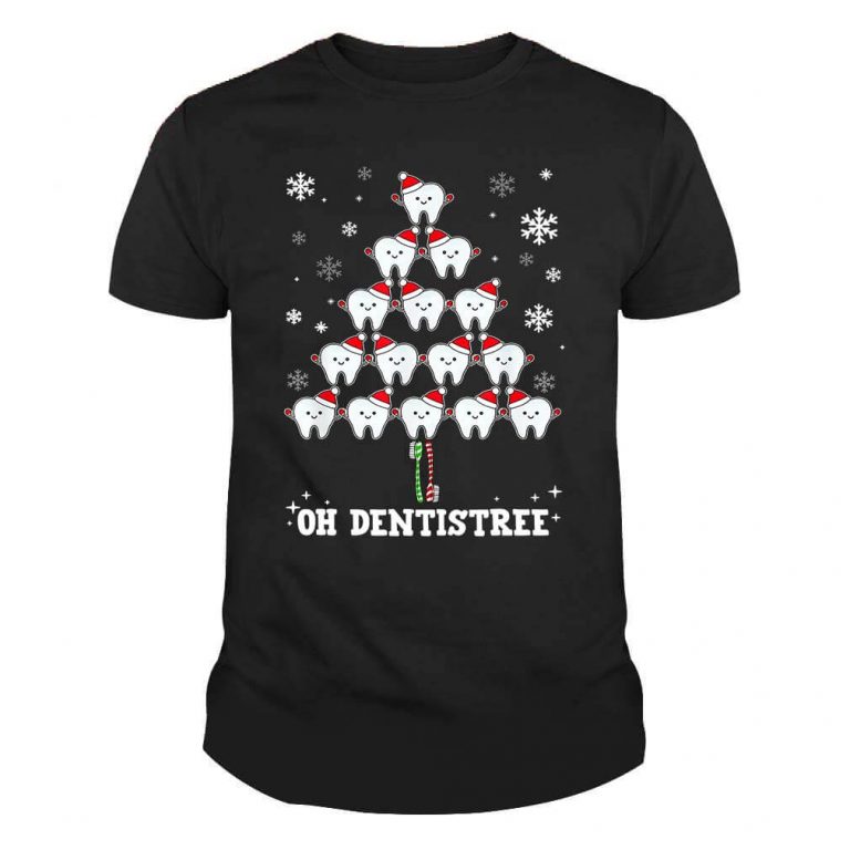 Oh Dentistree Funny Christmas Tree Dental Hygiene Xmas Unisex Men Women Shirt