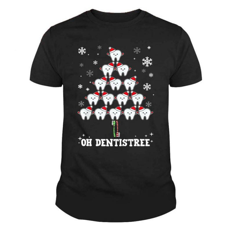 Oh Dentistree Funny Christmas Tree Dental Hygiene Xmas Unisex Men Women Shirt