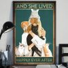 And She Lived Happily Ever After Girl and Black Cats Meow Poster 3 And She Lived Happily Ever After Veterinarian and Black Cat Poster