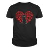 Black Cat Lover Heart Paw Valentines Day Gift Meow Cat Unisex Tshirt