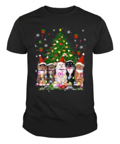 Cat Christmas Funny Shirt Meowy Christmas Tree Cat Shirt