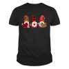 Three Gnomes Holding Heart Leopard Happy Valentines Day Cute Funny TShirt