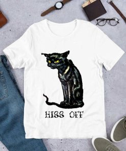 Black Cat Hiss Off Funny Meow Cat Shirt