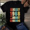 January 1968 The Birth Of Legends Vintage Unisex Shirt 2 January1968 The Birth Of Legends Vintage Unisex Shirt