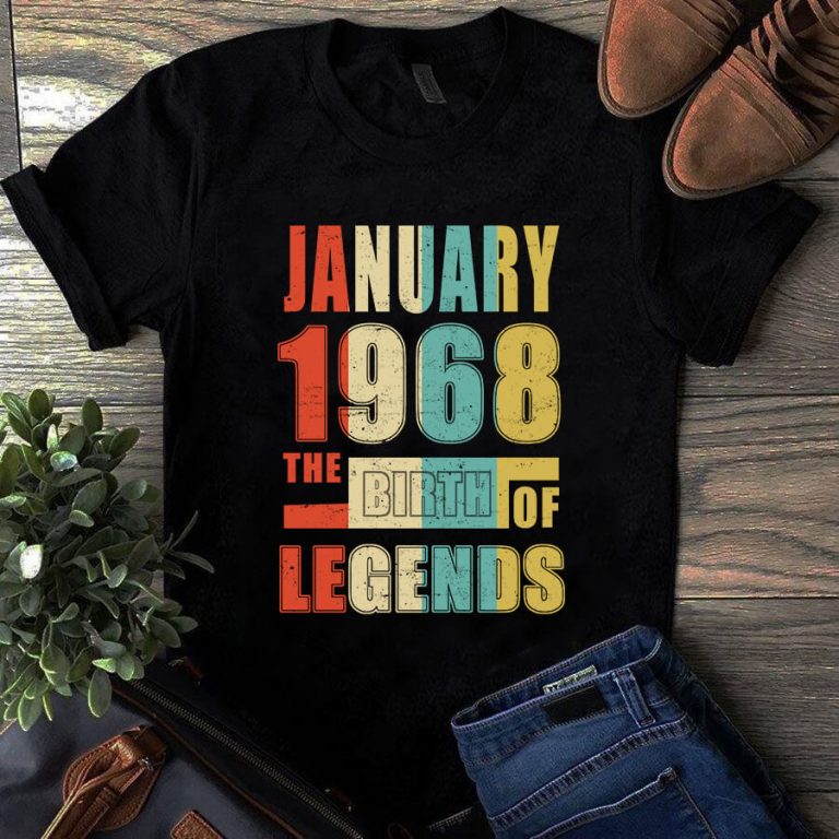 January1968 The Birth Of Legends Vintage Unisex Shirt