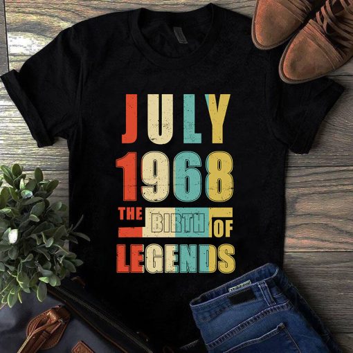 July 1968 The Birth Of Legends Vintage Unisex Shirt