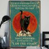 The Devil Whispered In My Ear You're Not Strong Enough To Withstand The Storm Black Cat Meow Poster 2 The Devil Whispered In My Ear Youre Not Strong Enough Black Cat Poster