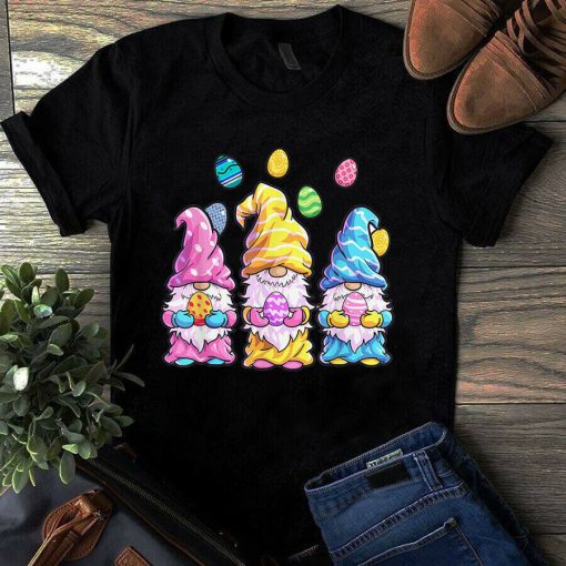 Cute Gnome Easter Shirt Women Easter Egg Easter Gift Tshirt - Savaltore