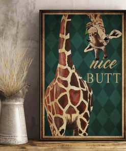Giraffe Nice Butt Funny Poster