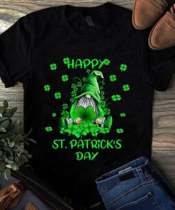 Happy St Patrick's Day Lucky Irish Shamrock Gnome Gift Tshirt