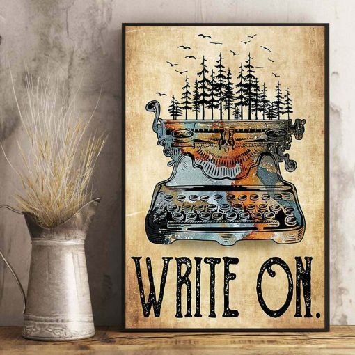 Write On Typewriter Vintage Poster
