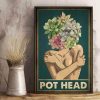 Garden Pot Head Succulent Wall Art Poster 3 Garden Pot Head Wall Art Poster