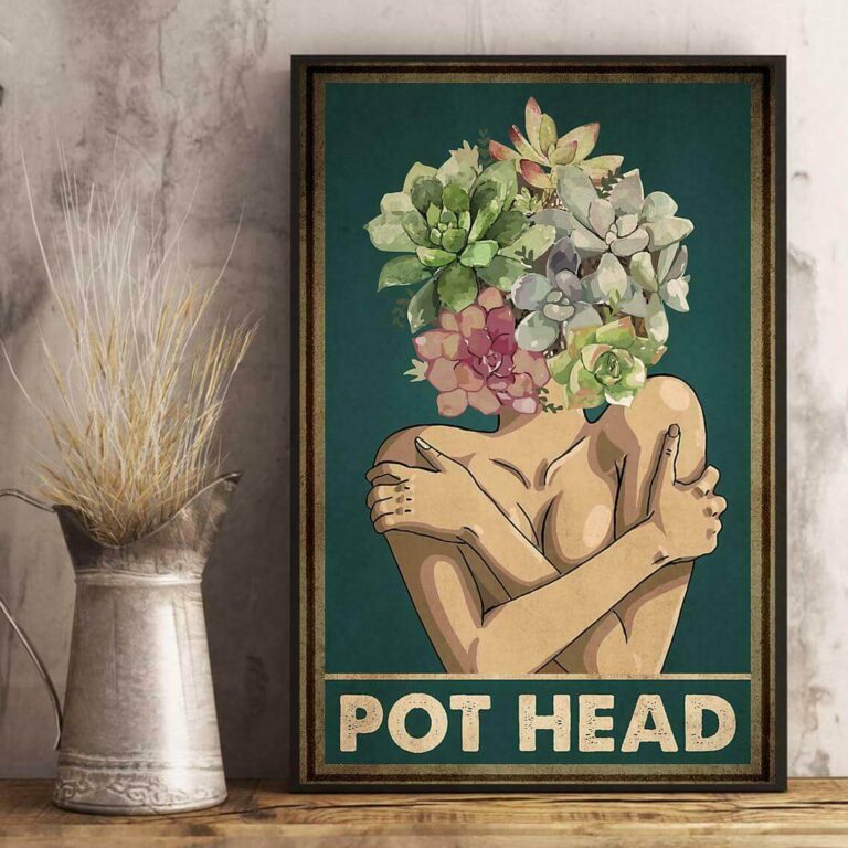 Garden Pot Head Wall Art Poster