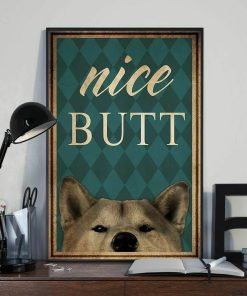 Nice Butt Shiba Inu Dog Vintage Poster